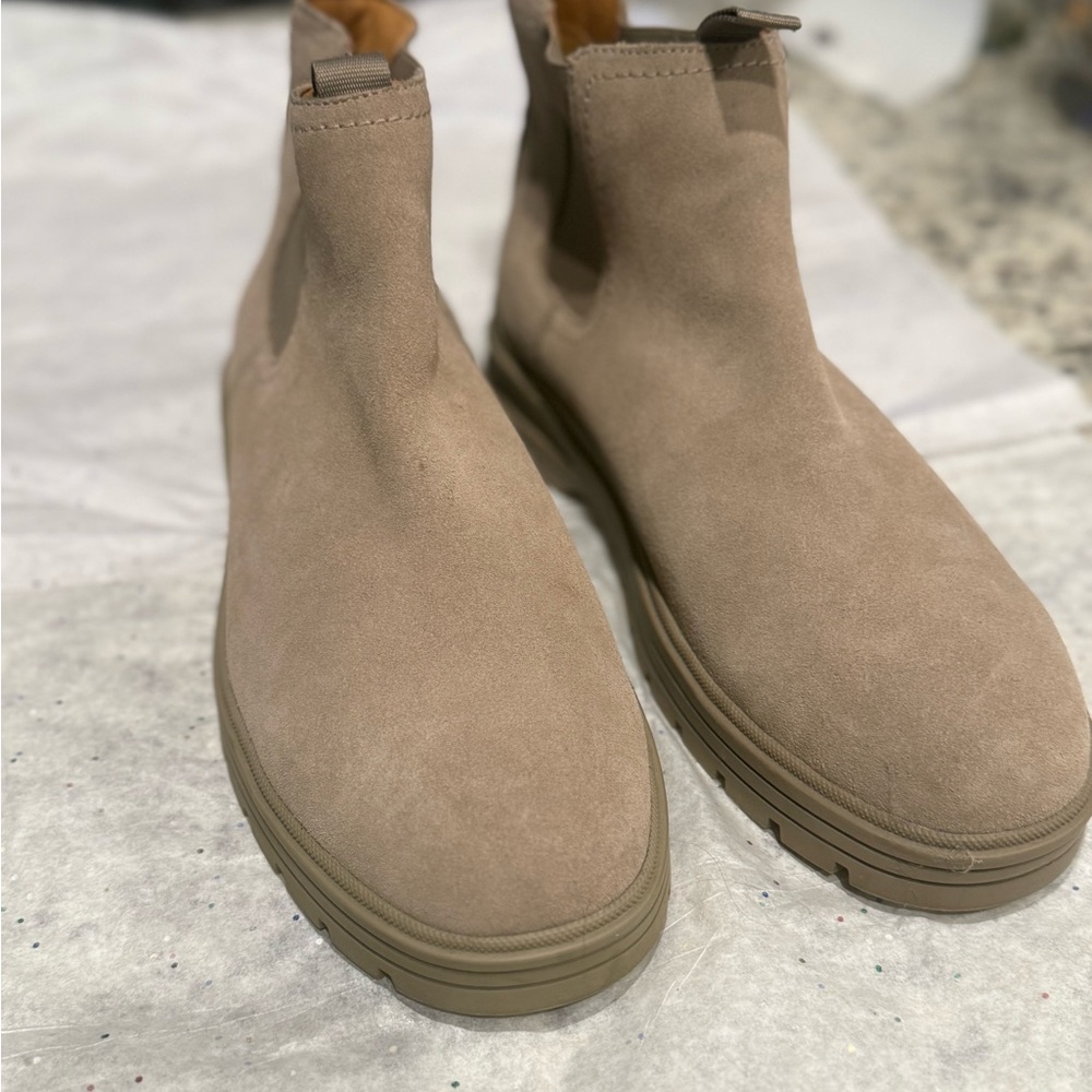 Crown Vintage Taupe Suede Ankle Boots